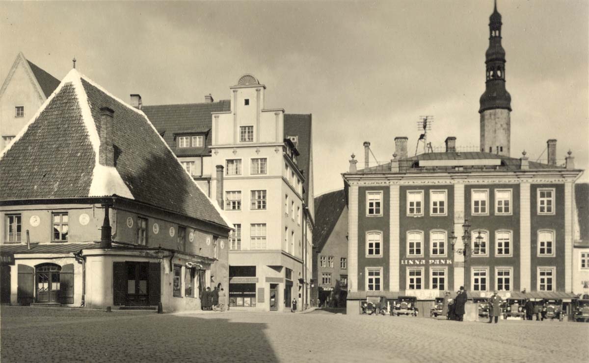 Tallinn (Reval). Town Hall Square - Raekoja plats, 1931